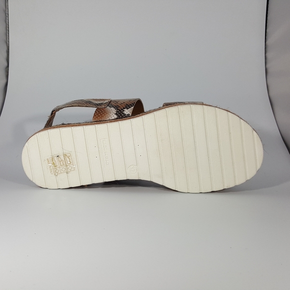 NR Rapisardi Two Band Snakeprint Platform Sandal - Picture 2 of 4